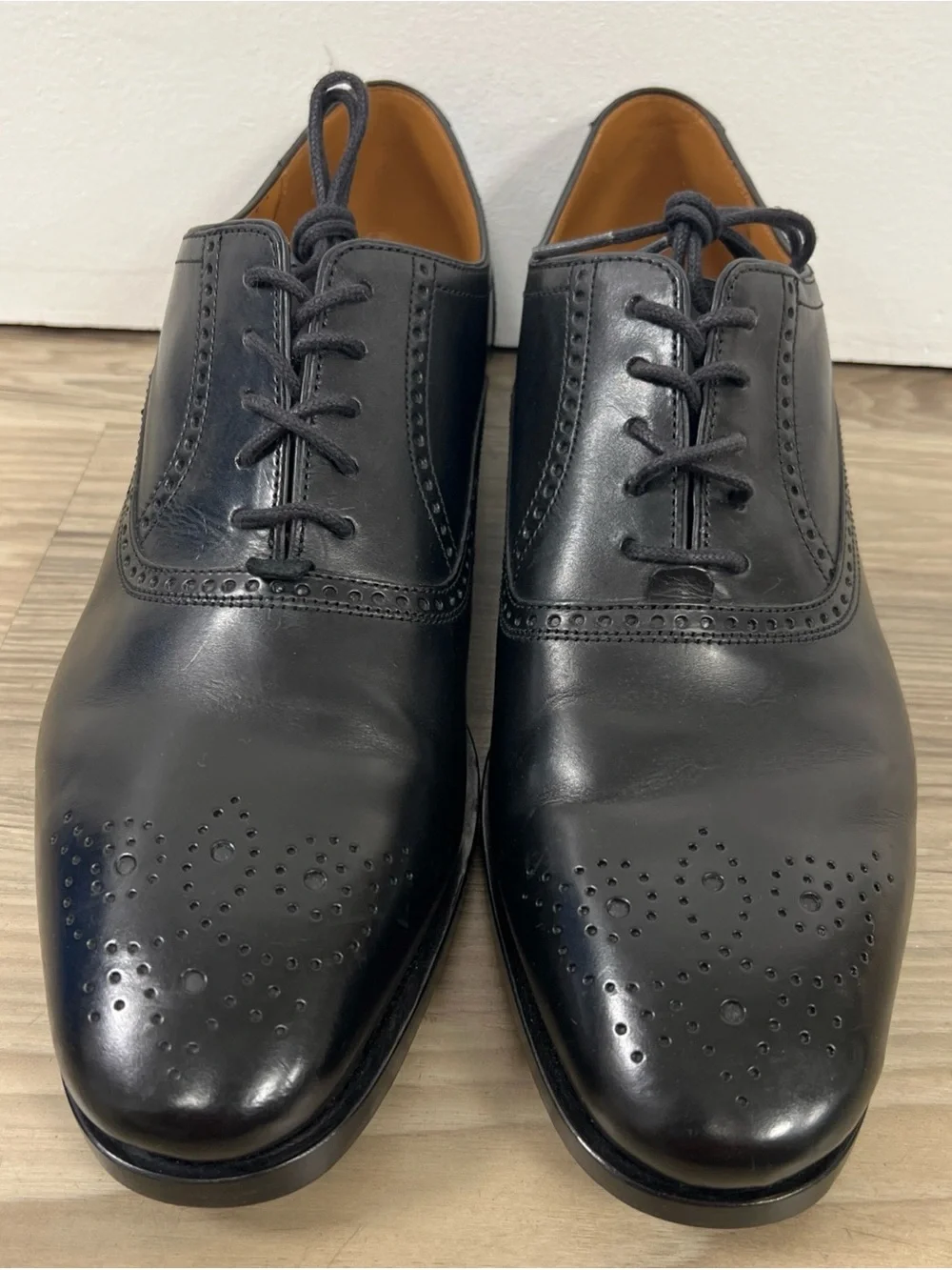 Allen Edmonds Siena Medallion Lace Up Oxford Shoes Black Men’s Size 9 NWOB $369
